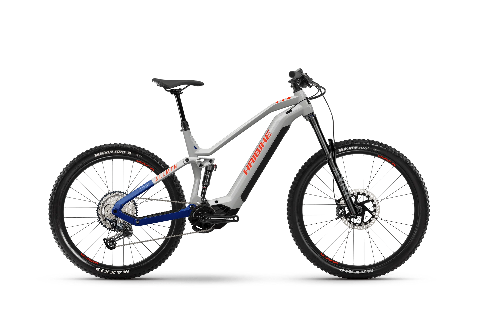 E-Bike Haibike AllMtn 7 MTB Fully grey/blue/red - gloss 2025