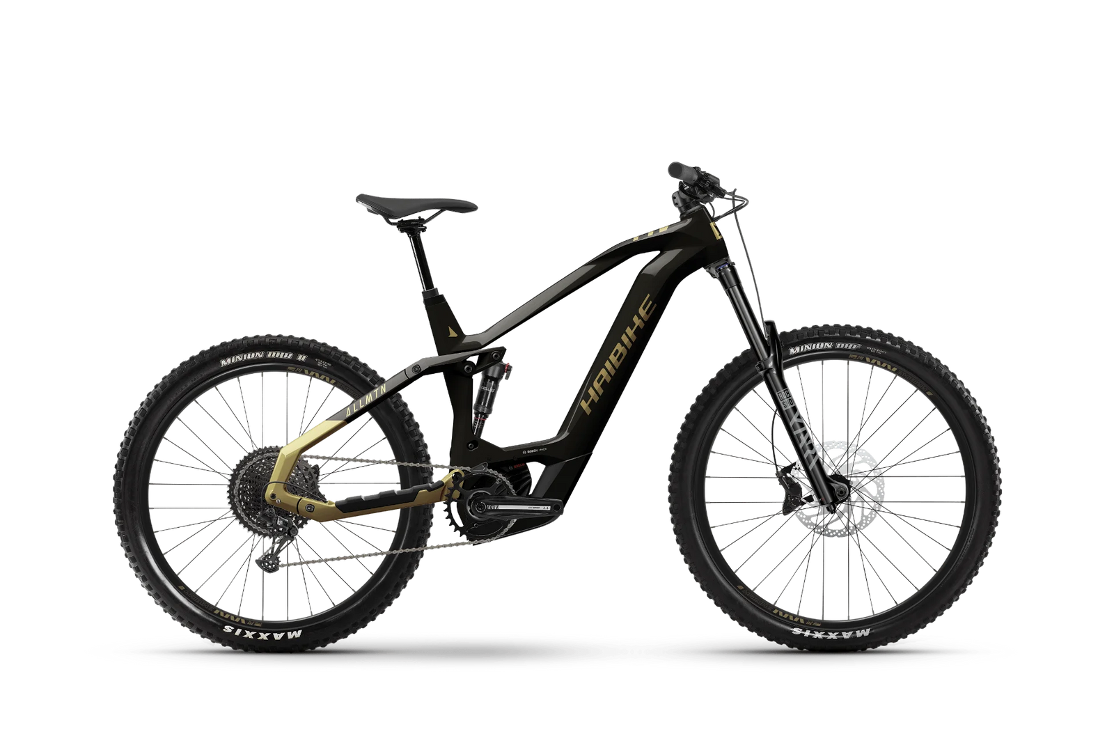 E-Bike Haibike AllMtn CF 8 MTB Fully black/gold
